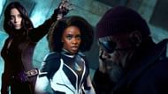 Quake, Monica Rambuea, and Nick Fury in Secret Invasion finale (Image via Sportskeeda)
